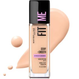 Maybelline Fit Me Dewy and Smooth Liquid Foundation, 115 Ivory, 1 fl oz - Maybelline