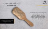 Natural Wooden Detangling Hair Brush - Default Title