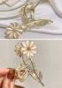 Hair Claw Clip, Elegant Metal Claw Clip, Large Jaw Clip Hair Clamp, Flower-5 - ST-BEA11057981-EMMA03767