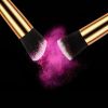 10 pcs makeup brush set  Portable fashion high-end beauty tool set (Pink Golden) with bag - Pink Golden